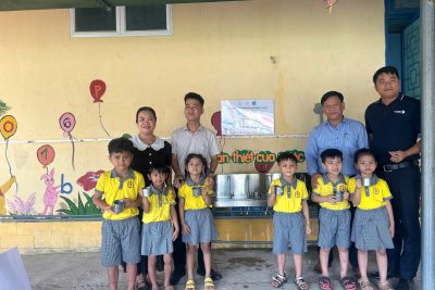 Quỹ bảo trợ trẻ em tỉnh Quảng Ngãi hỗ trợ hệ thống nước RO cho trường Mầm non 30/10